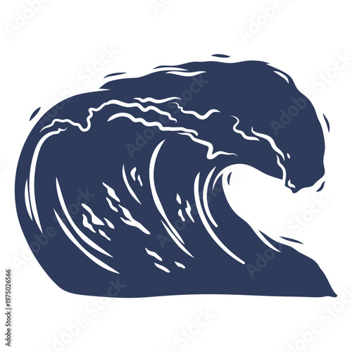Dynamic ocean wave graphic design