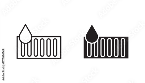 Set drainage icons. Drainage vector illustration on white background.