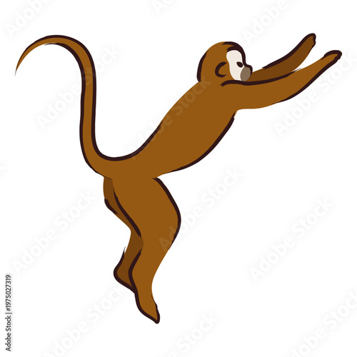 Monkey jumping up and down