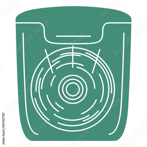 Green icon of dental floss