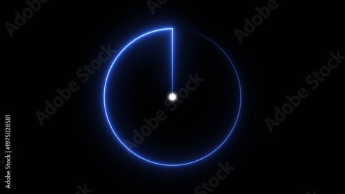 Abstract neon light plane radar icon conceptual location searching background 4k illustration.