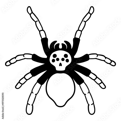 Dark silhouette spider graphic design