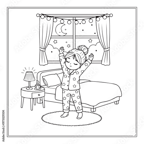Cozy Nights Cute & Comfy Coloring pages