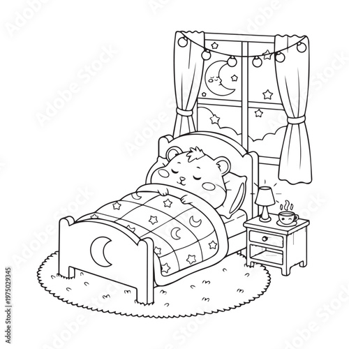 Cozy Nights Cute & Comfy Coloring pages