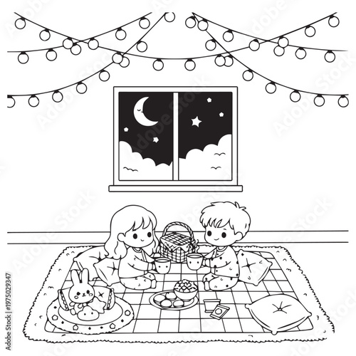 Cozy Nights Cute & Comfy Coloring pages