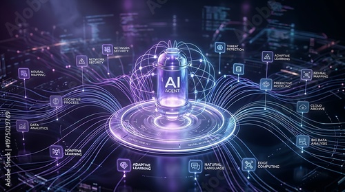 Futuristic artificial intelligence network a digital cityscape of data and connectivity