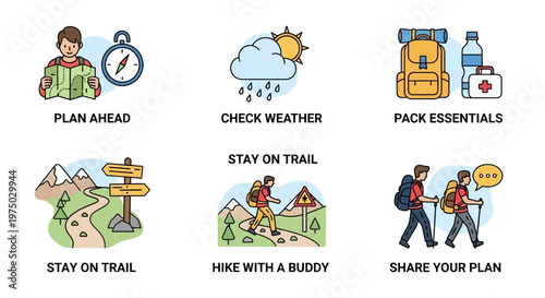 People Hiking With Backpacks Together.