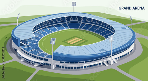Grand Arena Sports Stadium Illustration