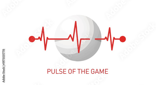 Heartbeat Of The Game A Vibrant Pulse Representing Sports Energy And Excitement