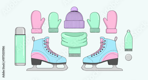 Ice Skating Winter Gear Collection For Cold Weather Adventures