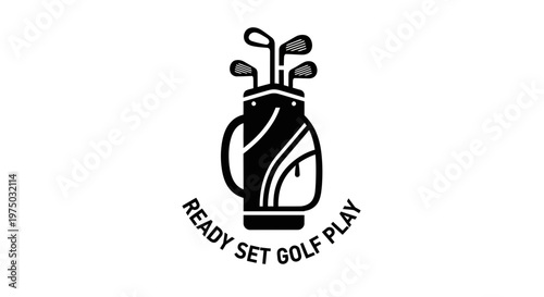Iconic Golf Bag With Clubs Ready For A Round On The Green
