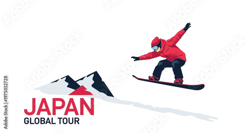 Japan Global Tour Snowboarding Adventure In High Mountains