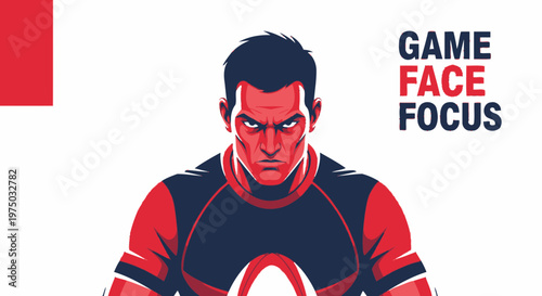 Intense Athlete Graces The Field With Determined Game Face Focus