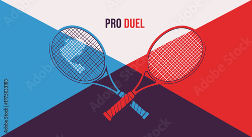 Intense Tennis Competition Showdown And Professional Sports Rivalry