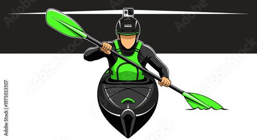 Kayaking Adventure Recording With Action Camera
