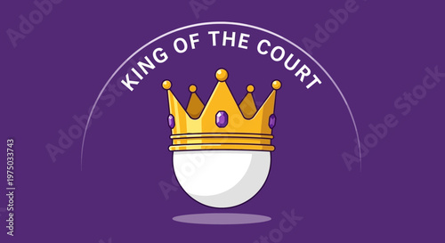 King Of The Court Crown On Egg Symbolizing Victory And Success