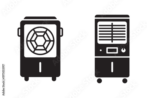 Air cooler icon vector for ventilation cooling