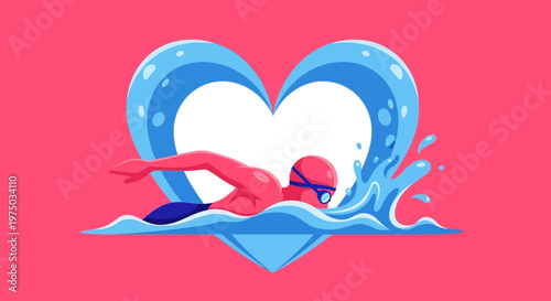Love For Swimming A Heartwarming Aquatic Pursuit Vividly Illustrated