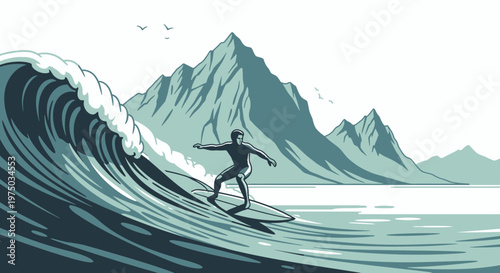 Majestic Mountain Scenery Meets Thrilling Ocean Surf Adventure