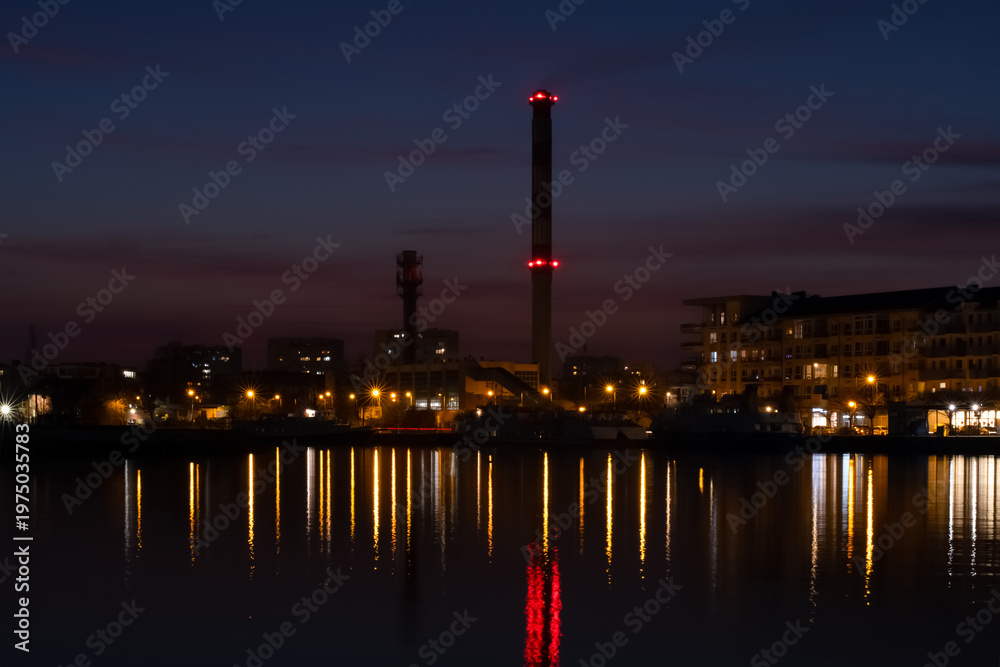 Fototapeta premium Evening view of Swinoujscie