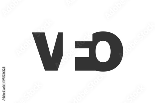 VFO logo design. Initial letter V F O bold font style for tech startups, consulting, corporate branding. Creative company name, headlines typography identity, trendy logotype.