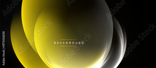 Abstract yellow curves over black background. Modern design, smooth gradients, elegant lines create dynamic visual effect. Simple, clean aesthetic.