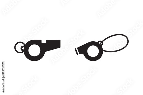 Whistle silhouette for referee signal