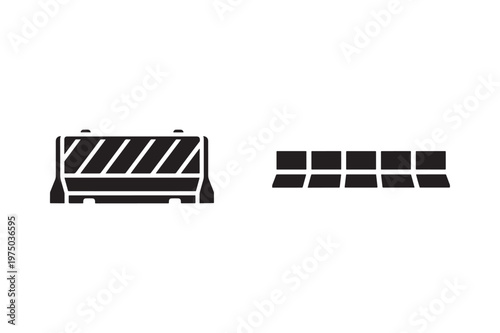 Road divider silhouette for traffic control