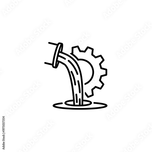 Leakage from industrial gear machinery.