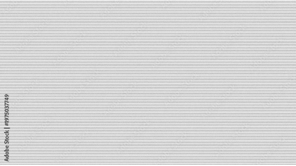 Obraz premium Horizontal scanlines glitch effect overlay, VHS screen lines, TV static interference pattern. Retro CRT monitor noise texture isolated on white. Motion blur speed stripes for video transition effects.