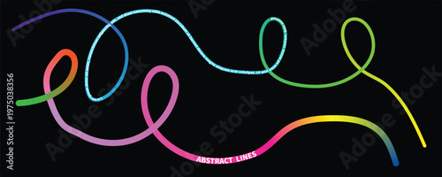 Colorful light trails a dynamic abstract composition in darkness