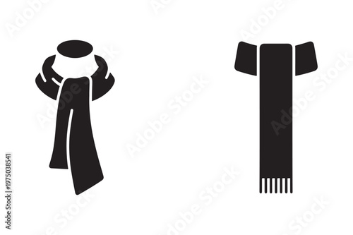 Scarf silhouette for winter accessory