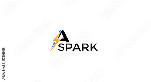 Modern logo design for an energy company featuring a lightning bolt and the word Spark