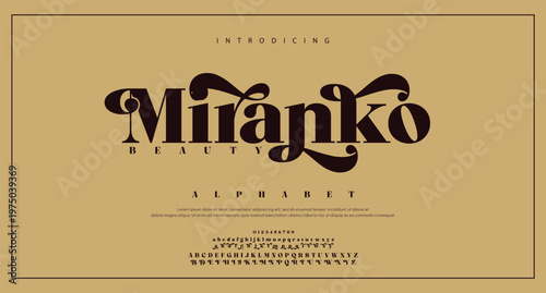 Luxury Serif Font in modern style with a big set of different ligatures, this typeface can be used for logos