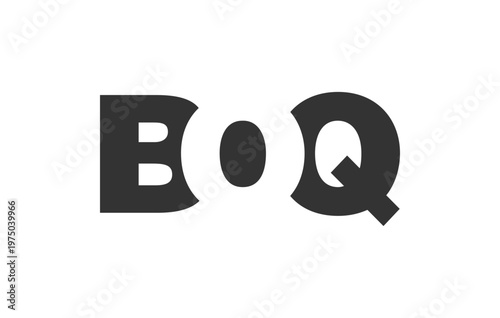 BOQ logo design. Initial letter B O Q bold font style for tech startups, consulting, corporate branding. Creative company name, headlines typography identity, trendy logotype.