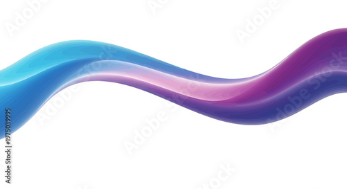 Colorful gradient wave design element in blue and purple hues