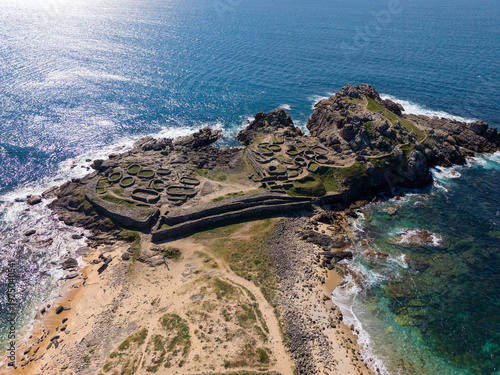 Castro baroña celtic fort ruins galicia spain