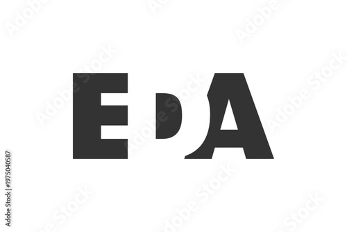 EDA logo design. Initial letter E D A bold font style for tech startups, consulting, corporate branding. Creative company name, headlines typography identity, trendy logotype.