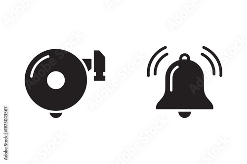 Fire bell silhouette for alarm safety device