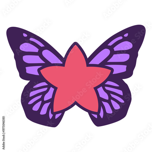 Butterfly with a star on it