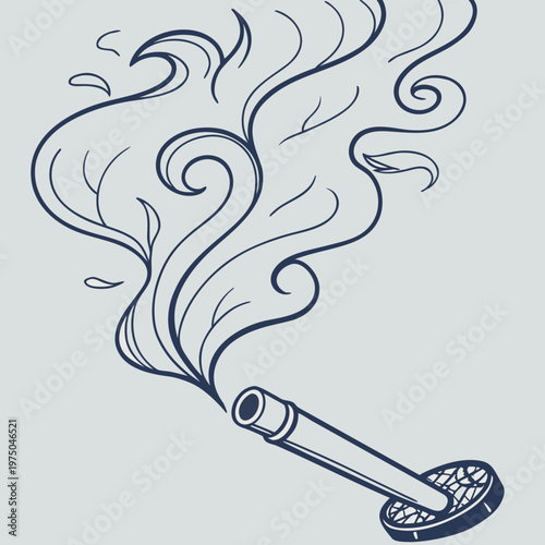 A cigarette with smoke coming out of it