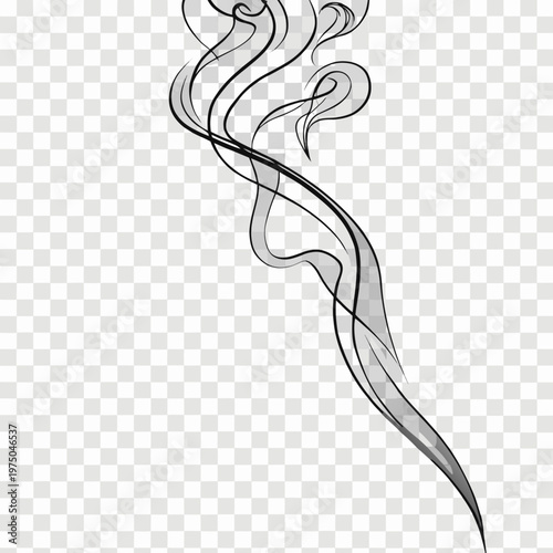 A black smoke trail rising into the air