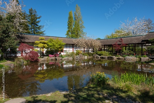 Paysage paisible et ambiance zen au jardin japonais de l'île de Versailles à Nantes