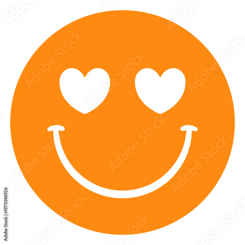 Playful smiley face with heart eyes