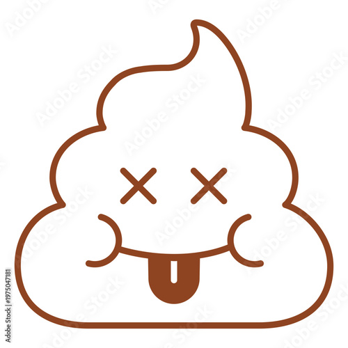 Brown poop icon dead emoji