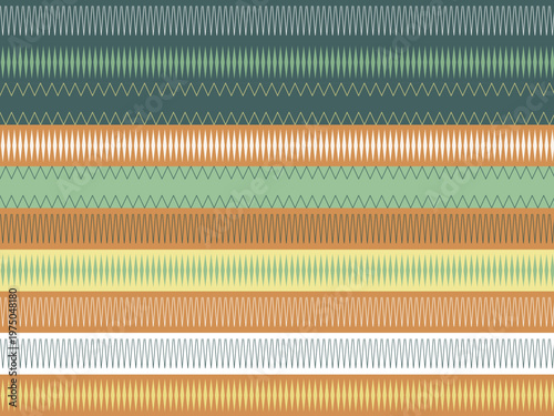 Ethnic Tribal Zigzag Geometric Pattern Traditional Design