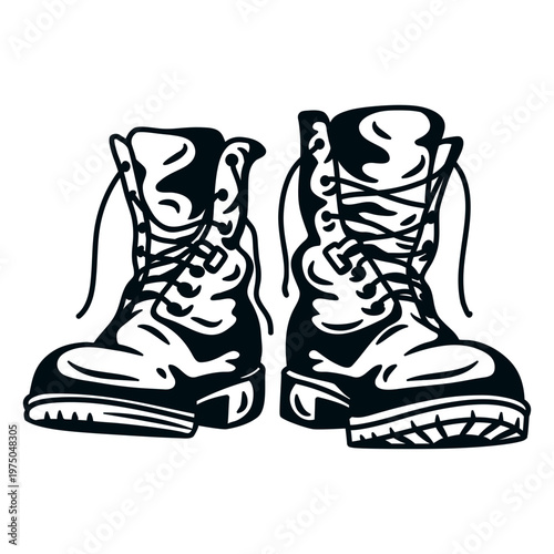 Pair of military boots