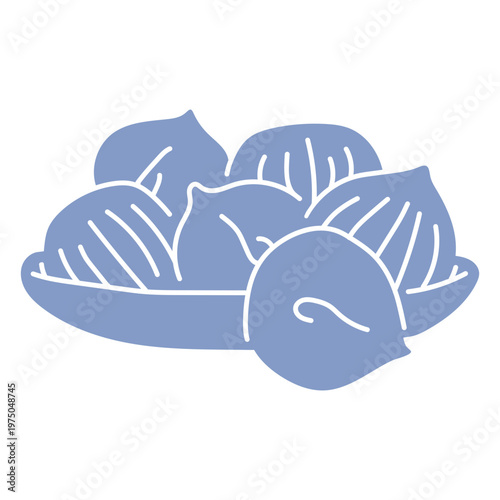 Delicate dumpling illustration