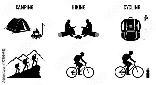 Silhouette of person riding bicycle.