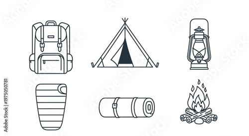 Camping gear and outdoor equipment.